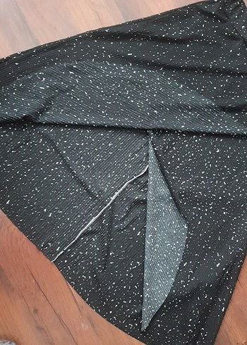 Siyah Drapeli Uzun Kadın Midi Etek - Görsel 2