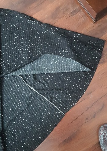 Siyah Drapeli Uzun Kadın Midi Etek - Görsel 4