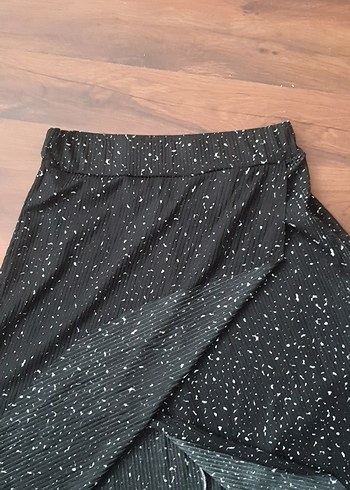 Siyah Drapeli Uzun Kadın Midi Etek - Görsel 3