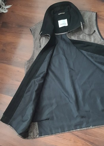 Gri Yılan Desenli Deri Kolsuz Yelek - Görsel 4