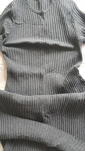 Koyu gri tunik large beden uzun - Görsel 4