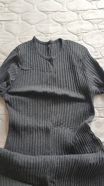 Koyu gri tunik large beden uzun - Görsel 5