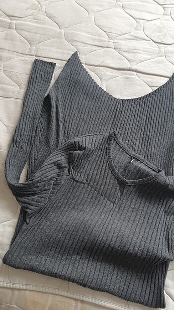 Koyu gri tunik large beden uzun - Görsel 7