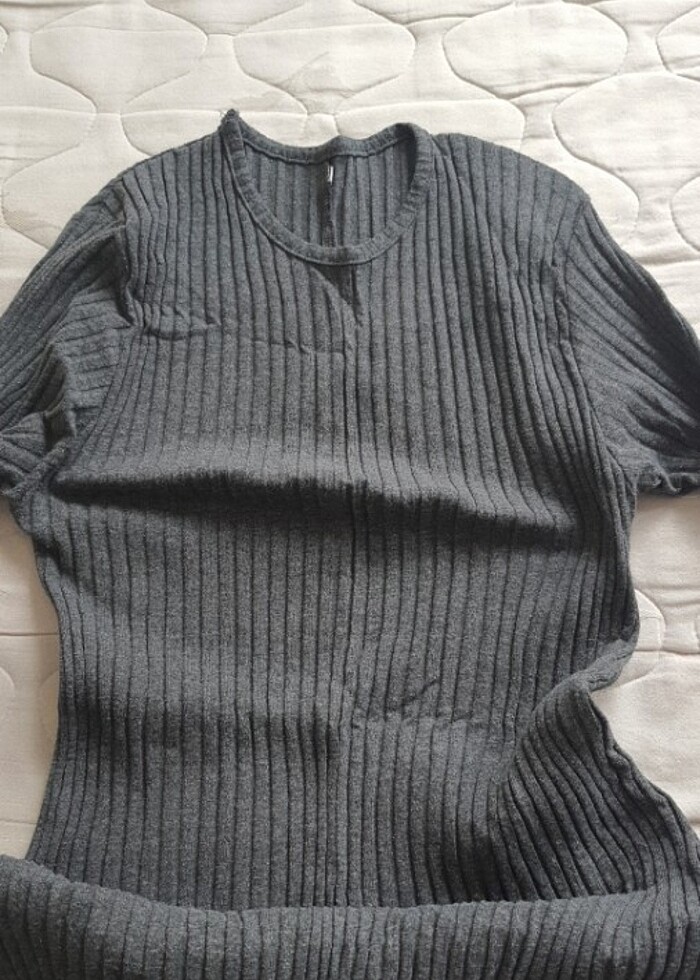 Koyu gri tunik large beden uzun - Görsel 5