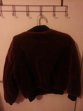Bordo kadife kisa mont