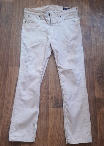 Bej Regular Fit Erkek Keten Pantolon