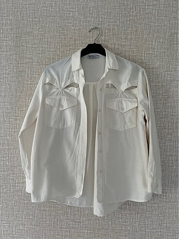 Zara Beyaz kot gömlek