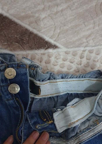 Düğmeli Mavi Kadın Mini Denim Şort - Görsel 3