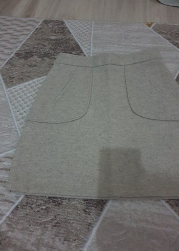 Bej Kadın Midi Etek - Görsel 2