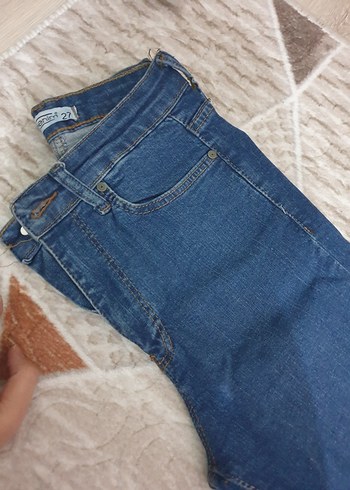 Kadın Mavi Kot Pantolon - Görsel 3