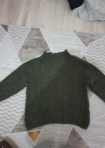 çam yeşili  Kadın Kazak - Görsel 3