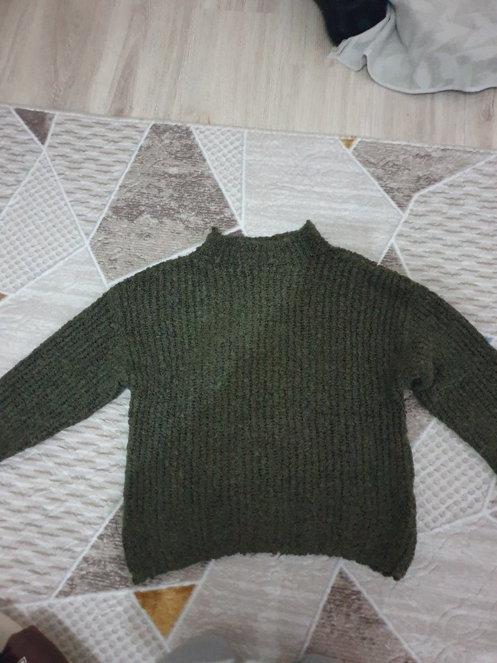 çam yeşili  Kadın Kazak - Görsel 3