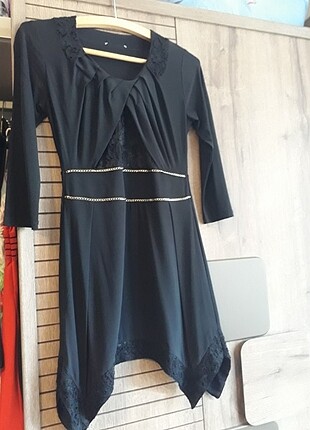 Mango Diz üstü çapraz elbise