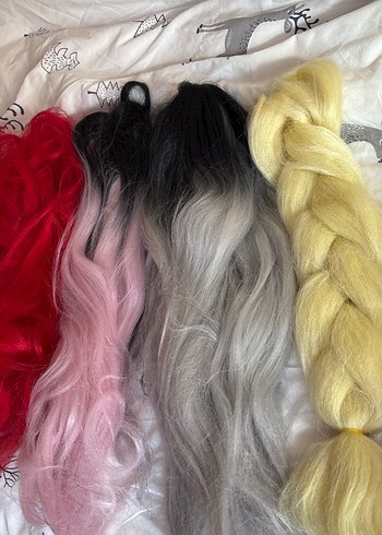 Renkli Afrika örgüsü için uzun saç - Görsel 3