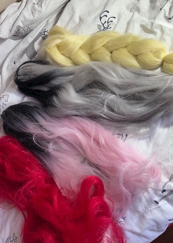 Renkli Afrika örgüsü için uzun saç - Görsel 2