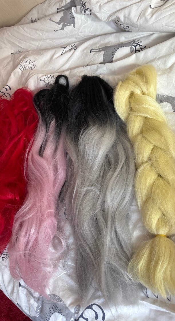 Renkli Afrika örgüsü için uzun saç - Görsel 3