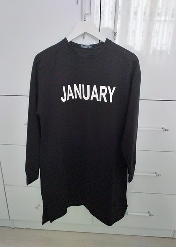 Siyah Kadın Uzun Kollu Sweatshirt JANUARY