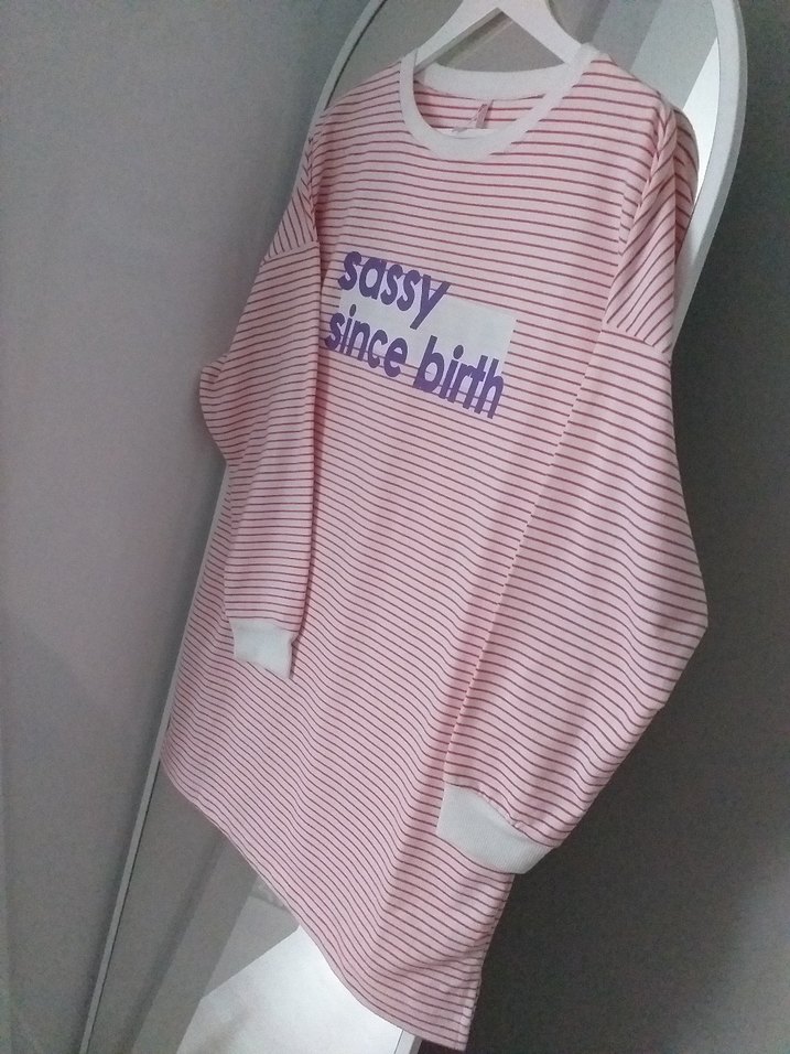 Pembe Çizgili  Uzun Kollu - Görsel 3