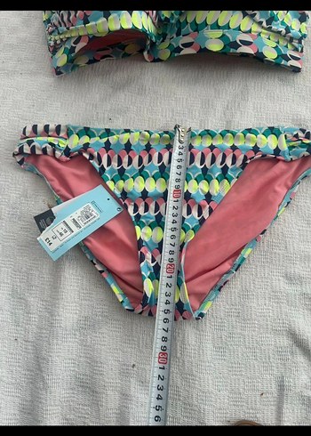 Pastel Çok Renkli Bağcıklı Bikini - Görsel 2