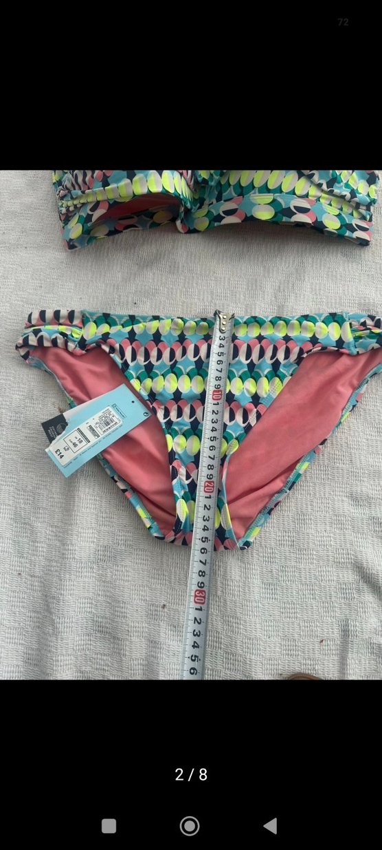 Pastel Çok Renkli Bağcıklı Bikini - Görsel 2