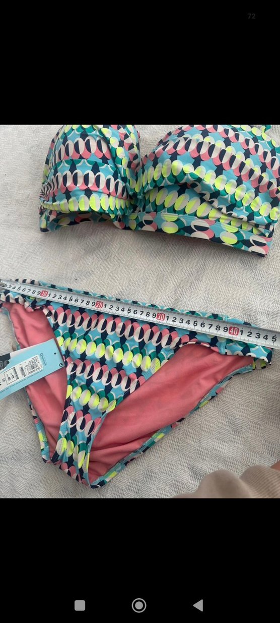 Pastel Çok Renkli Bağcıklı Bikini - Görsel 3