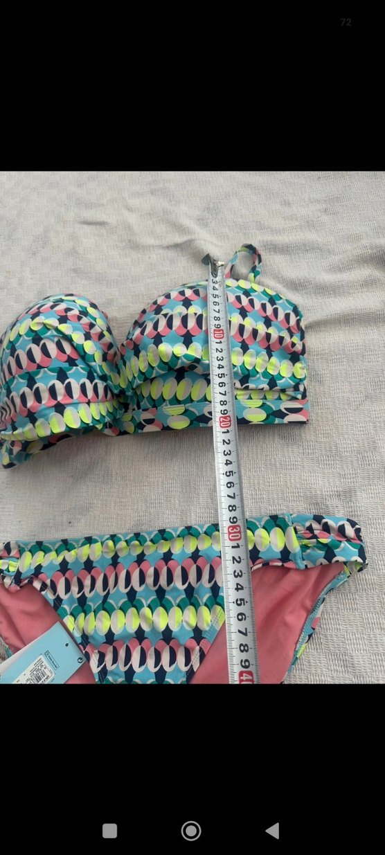 Pastel Çok Renkli Bağcıklı Bikini - Görsel 5
