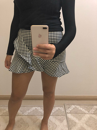 H&M Mini Kareli Etek