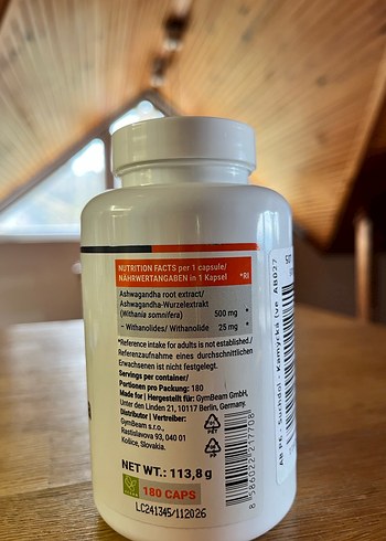 GymBeam Ashwagandha Takviyesi - Görsel 2