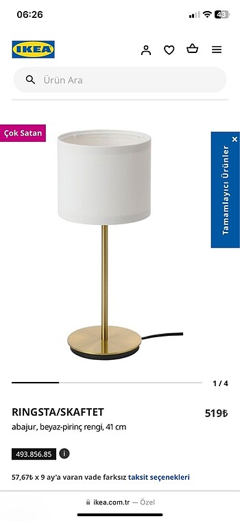Ikea gece lambası