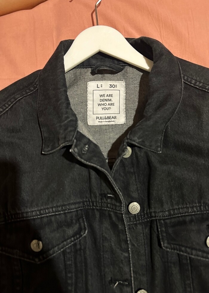 Pull and bear siyah kot ceket - Görsel 3