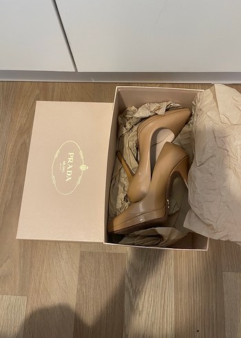 35,5 Beden ten rengi Renk Bej Parlak Stiletto Topuklu Kadın Ayakkabı