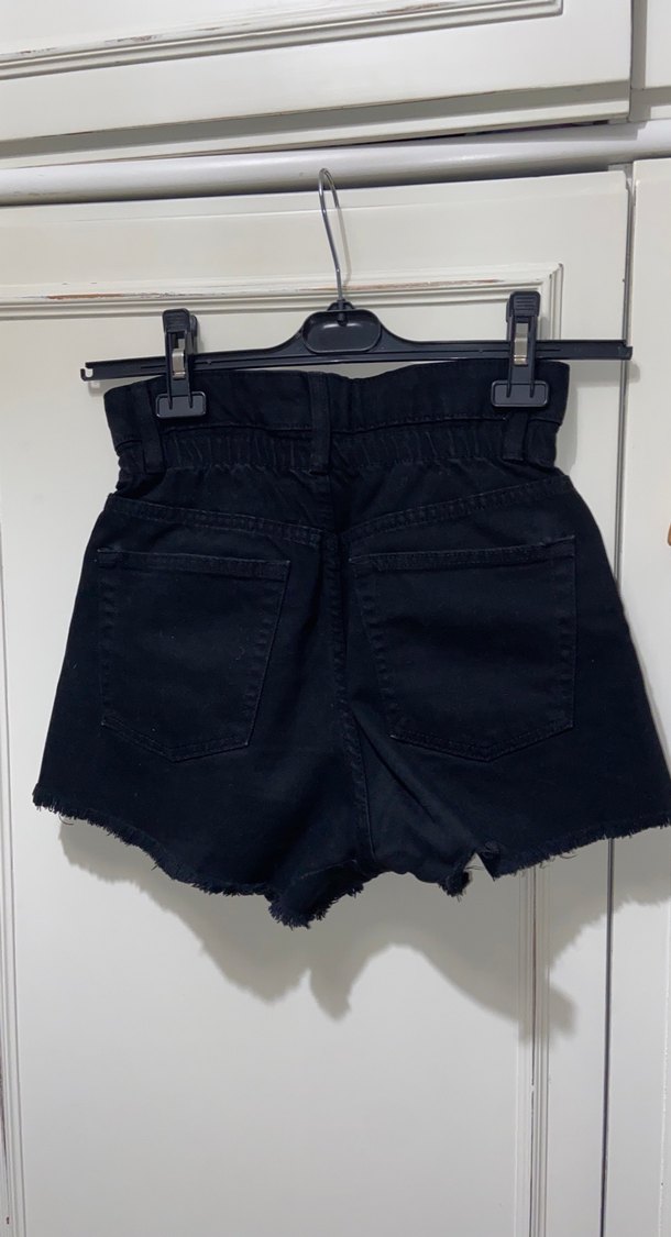 Bershka Siyah Jean şort kot - Görsel 4