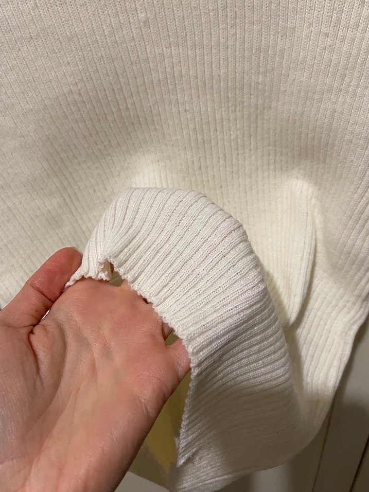 Beyaz Fitilli Balıkçı Yaka Kadın Kazak - Görsel 2