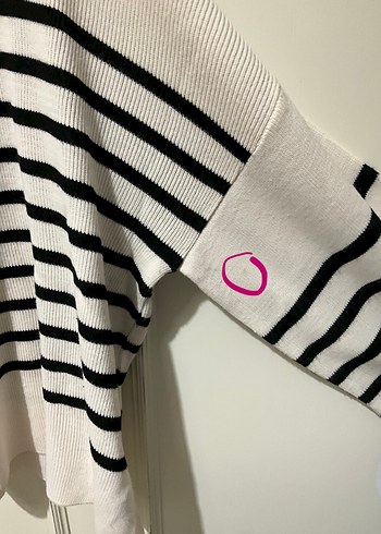 Trendyolmilla Boğazlı Çizgili Kadın Triko Kazak - Görsel 4