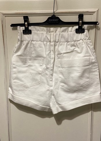 Beyaz yüksek belli şort - Görsel 5