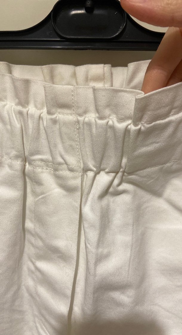 Beyaz yüksek belli şort - Görsel 4