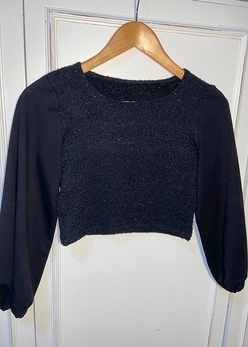 Siyah Parlak Kumaşlı Kadın Bluz - Görsel 4