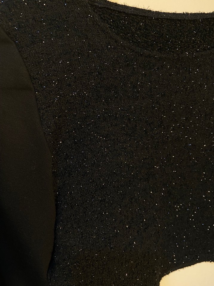 Siyah Parlak Kumaşlı Kadın Bluz - Görsel 5