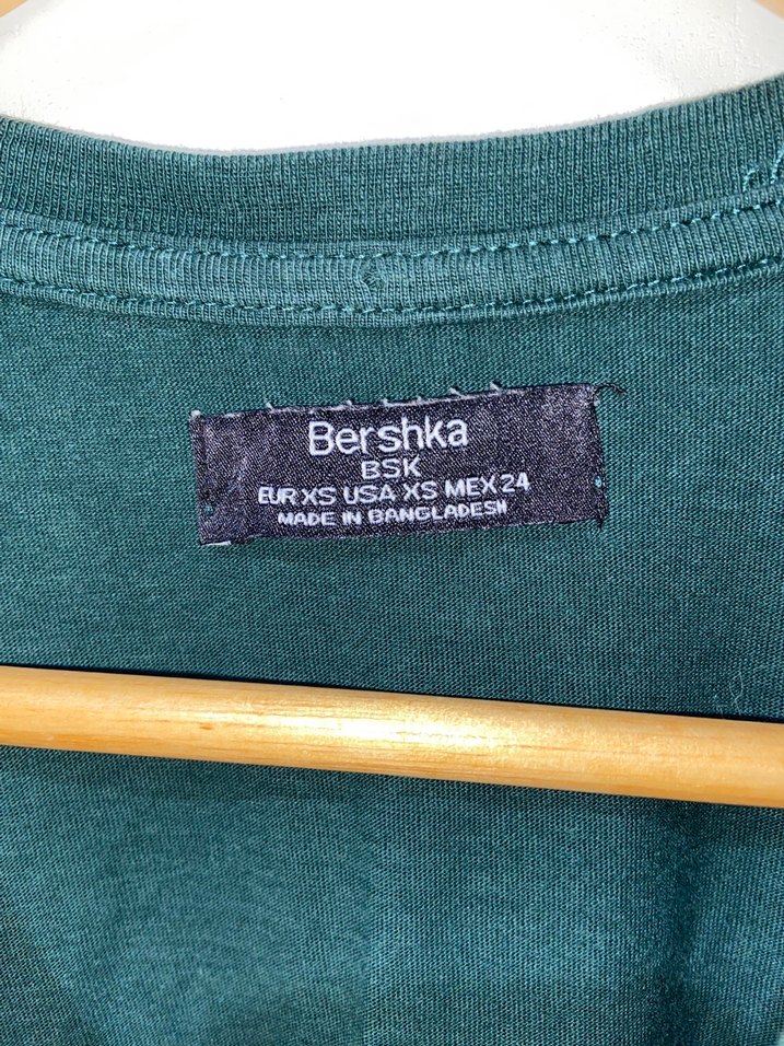Bershka yeşil tişört - Görsel 3