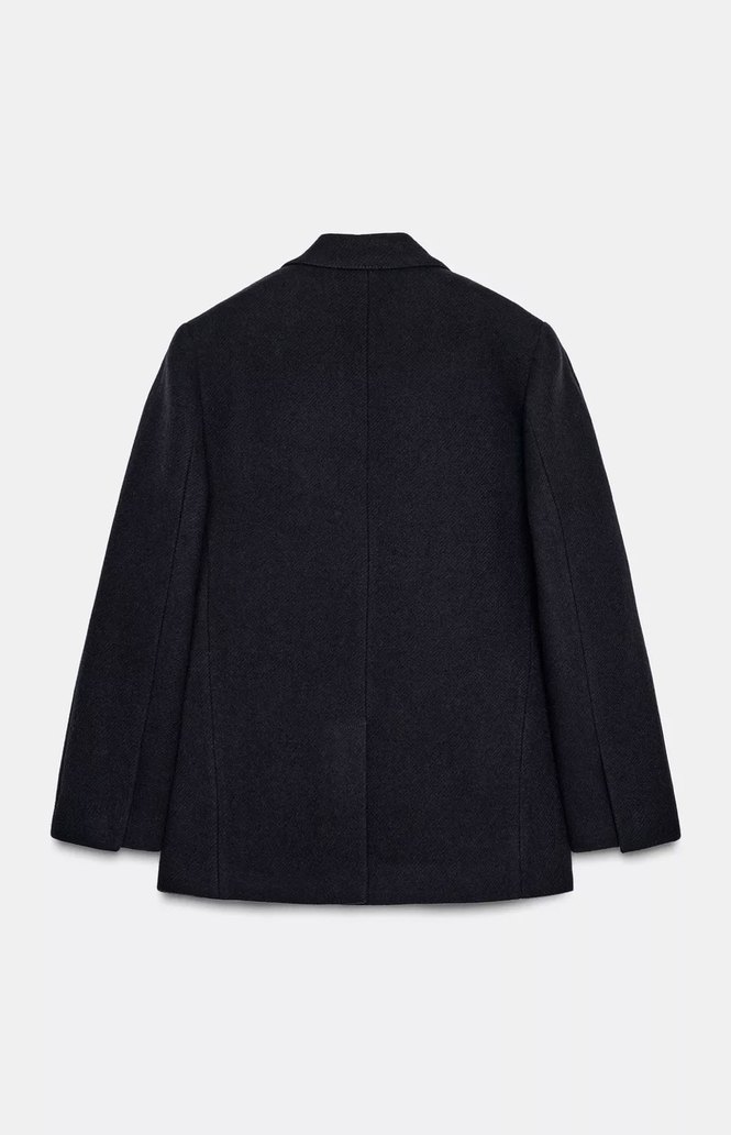 Zara yün karışımlı oversize blazer - Görsel 2