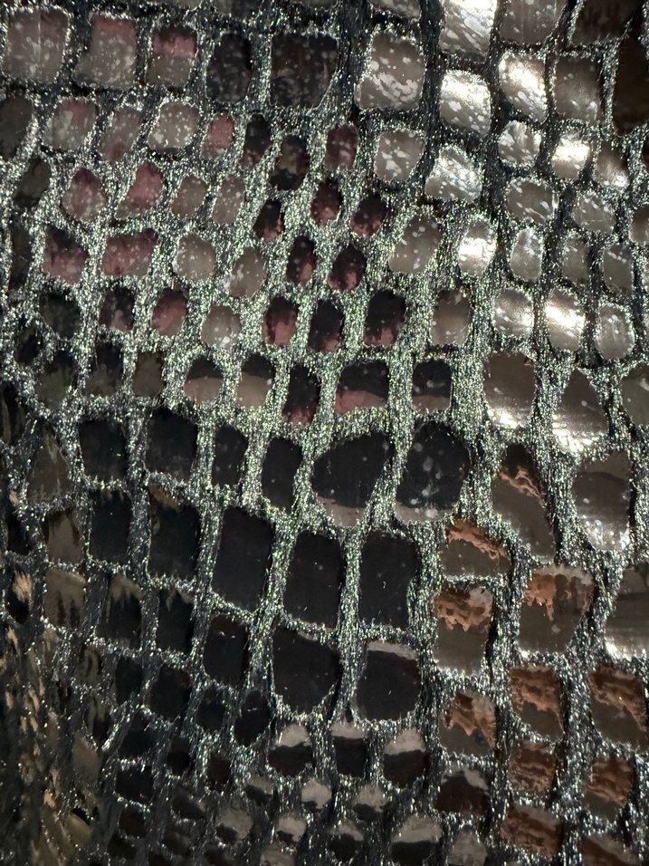 Yılan Desenli Gri Uzun Kürklü Kadın Elbise - Görsel 2