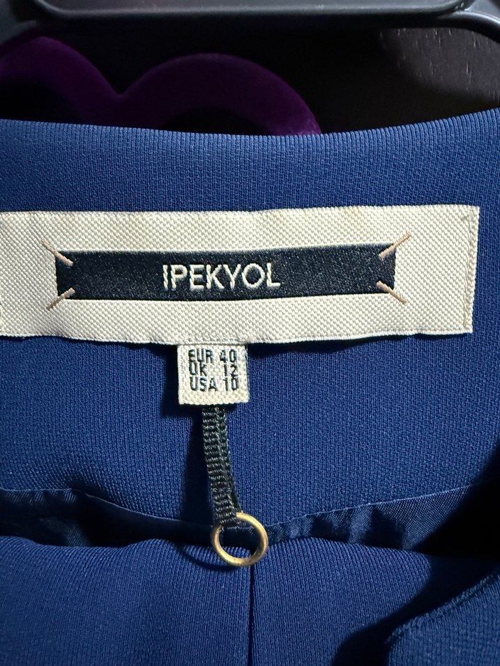 Mavi Kadın Kemerli Midi Blazer - Görsel 2