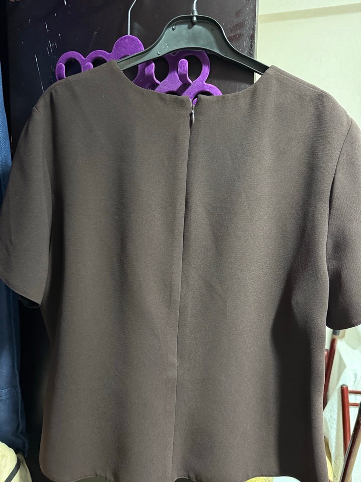 Kahverengi Midi Kadın Blazer Ceket - Görsel 4