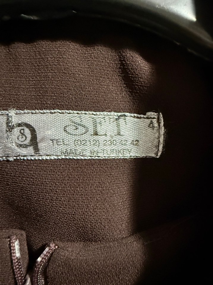 Kahverengi Midi Kadın Blazer Ceket - Görsel 2