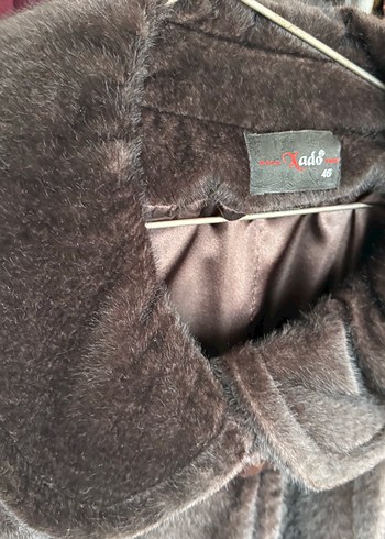 Kahverengi düğmeli Midi yün kaban - Görsel 5