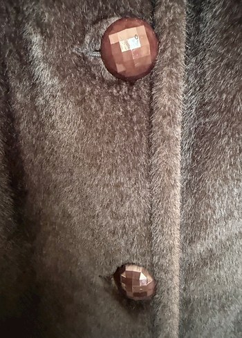 Kahverengi düğmeli Midi yün kaban - Görsel 2