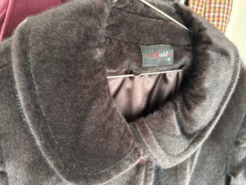 Kahverengi düğmeli Midi yün kaban - Görsel 5