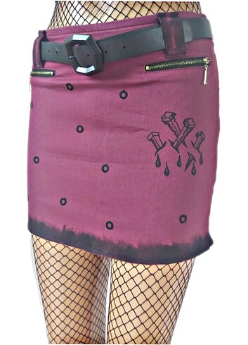 Gothic punk Rock y2k fairycore mini etek