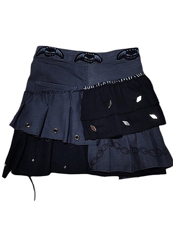 xs Beden Punk rock goth y2k fairycore emo mini etek
