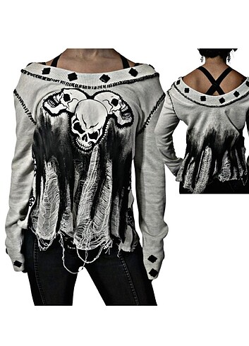 Gothic rock punk y2k grunge kazak